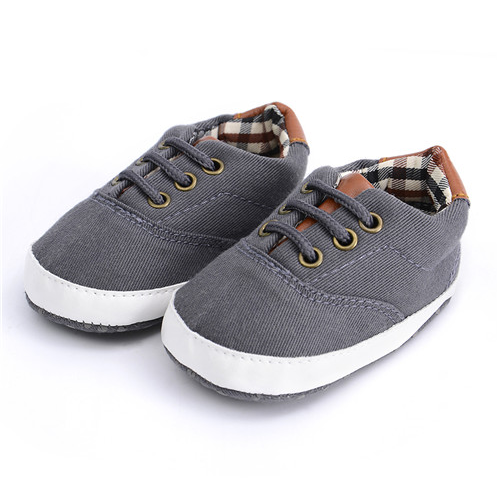 Solid Color Casual Lace Soft Bottom Baby Canvas Shoes