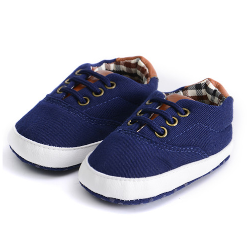 Solid Color Casual Lace Soft Bottom Baby Canvas Shoes