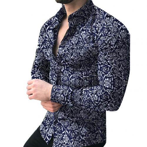 Stylish Lapel Printed Floral Shirt for Casual Elegance