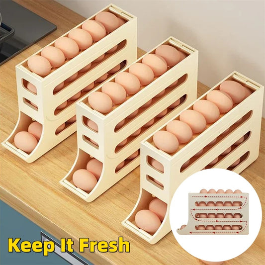 Automatic Egg Roller: Space-Saving Refrigerator Storage