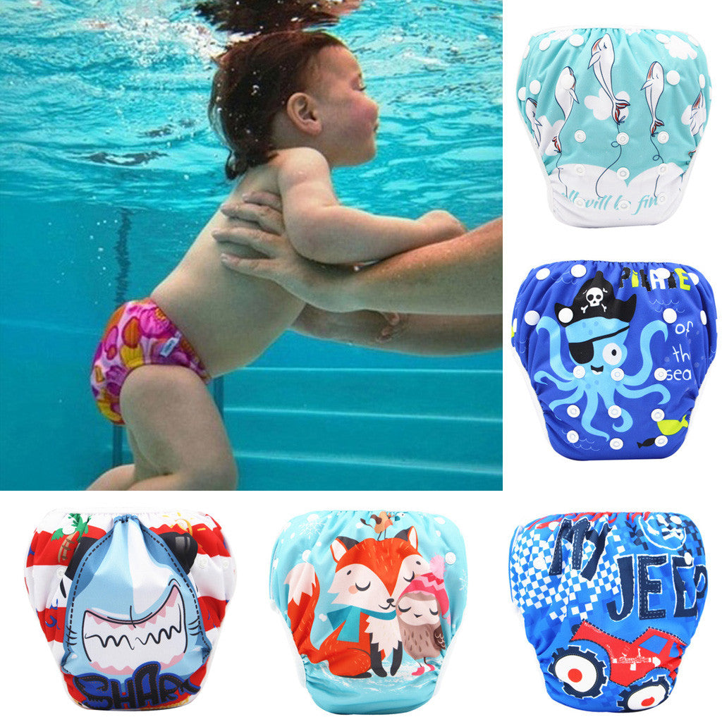 Adorable Cartoon Swimming Trunks for Babies