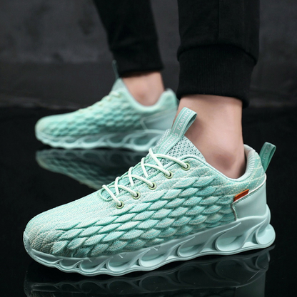 Dragon scale running shoes woven breathable