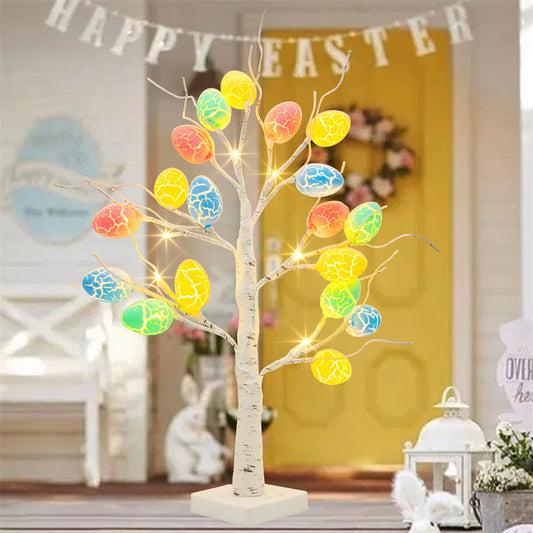 Easter Glow 60cm Birch Tree with LED Egg Lights