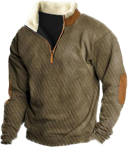 Trendy 3D Digital Printing Turtleneck Half Zipper Sweater