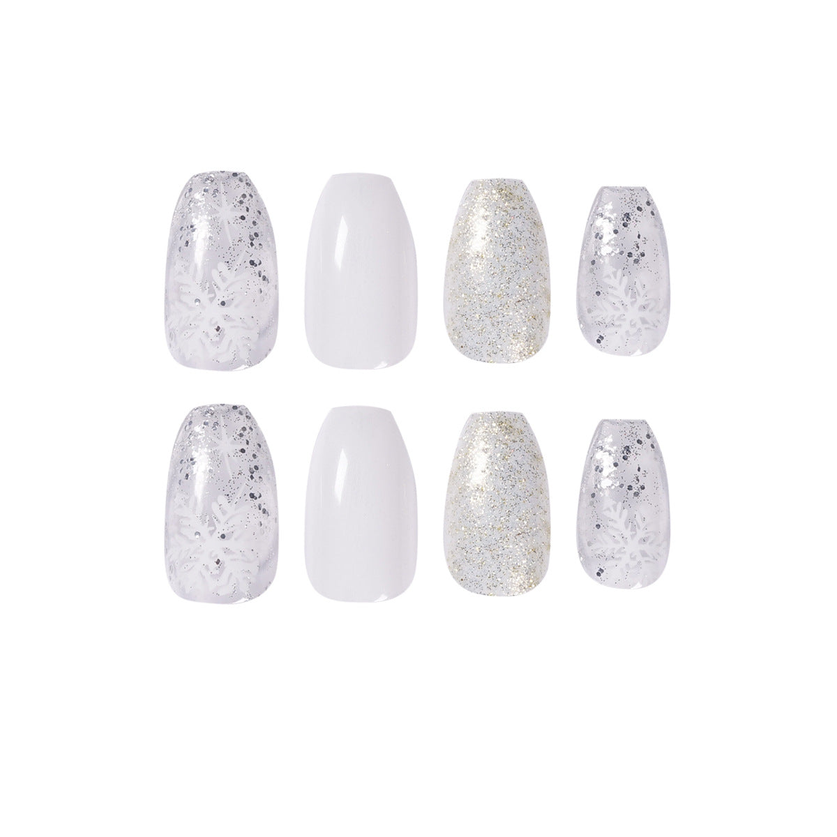 Ice Glitter Short Ballet Fake Nails: Foreign Trade Nail Art Essentials