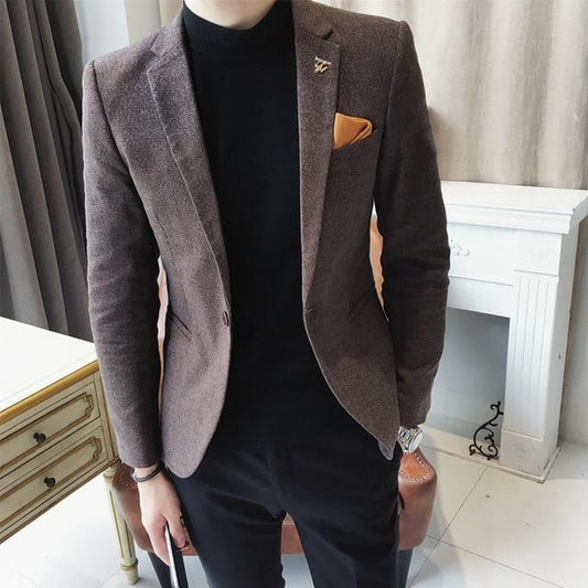 Men's Casual Suit Jacket One-piece Top