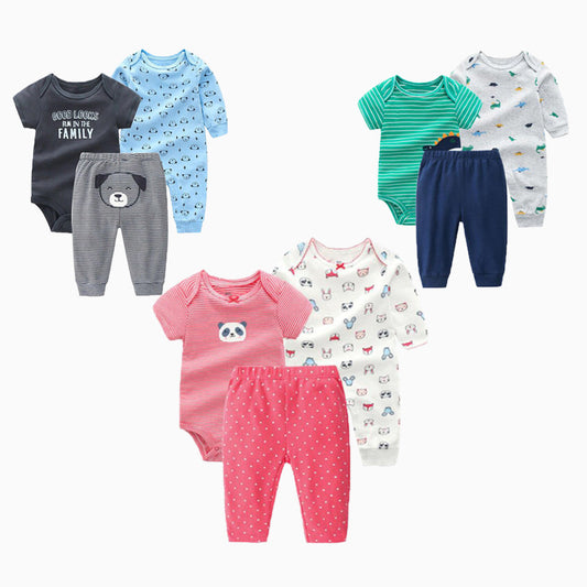 Adorable Unisex Baby Clothes Set: Versatile Two-Piece Ensemble