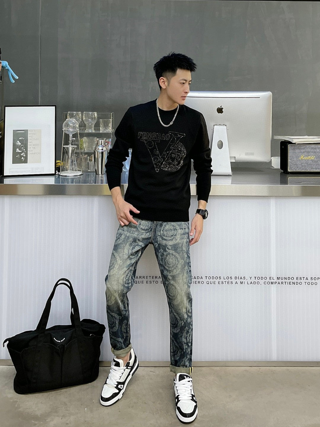 Fashion Men's Jeans Casual Stretch Pants