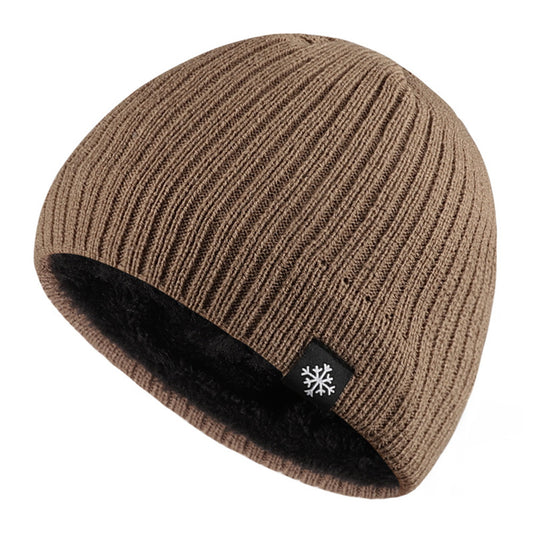 Men's Hat Snowflake Label Wool Outdoor Thickening