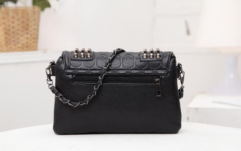 Fashion Women Black Vintage Leather Messenger Bags