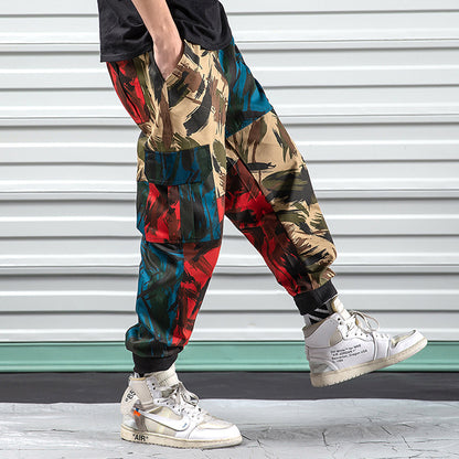 Camouflage overalls casual pants