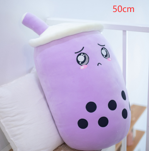 Cute Fruit Drink Plush Stuffed Soft Strawberry Milk Tea Plush Boba Tea Cup Toy Bubble Tea Pillow Cushion Kids Gift