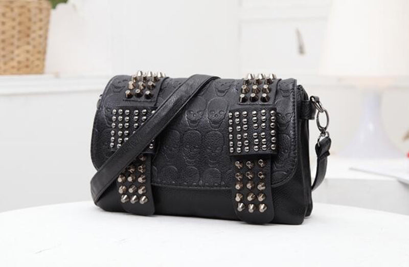 Fashion Women Black Vintage Leather Messenger Bags