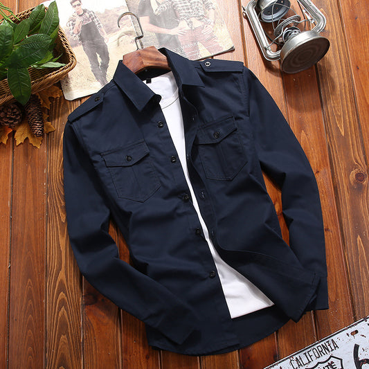 Pure Cotton All-Match Casual Plus Size Shirt Coat for Men