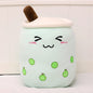 Cute Fruit Drink Plush Stuffed Soft Strawberry Milk Tea Plush Boba Tea Cup Toy Bubble Tea Pillow Cushion Kids Gift