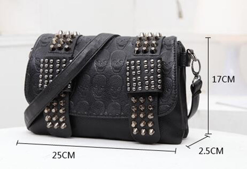 Fashion Women Black Vintage Leather Messenger Bags