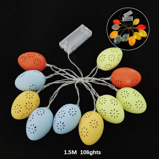 Illuminating Elegance LED Colored Lamp String with Hollow Eggs