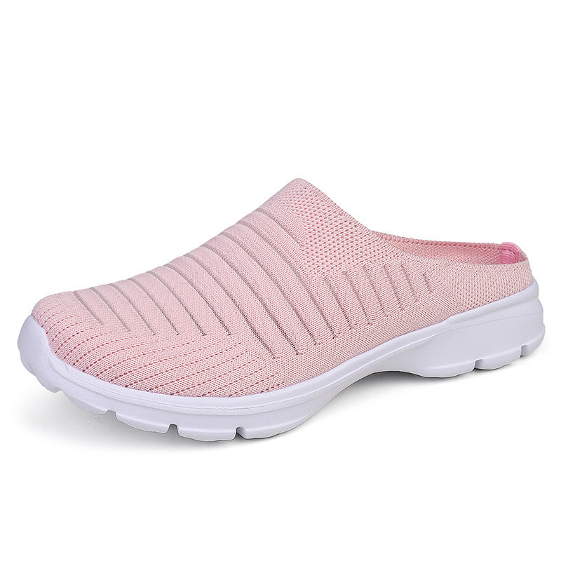 Summer Women's Sports Slippers Fly Woven Mesh Breathable