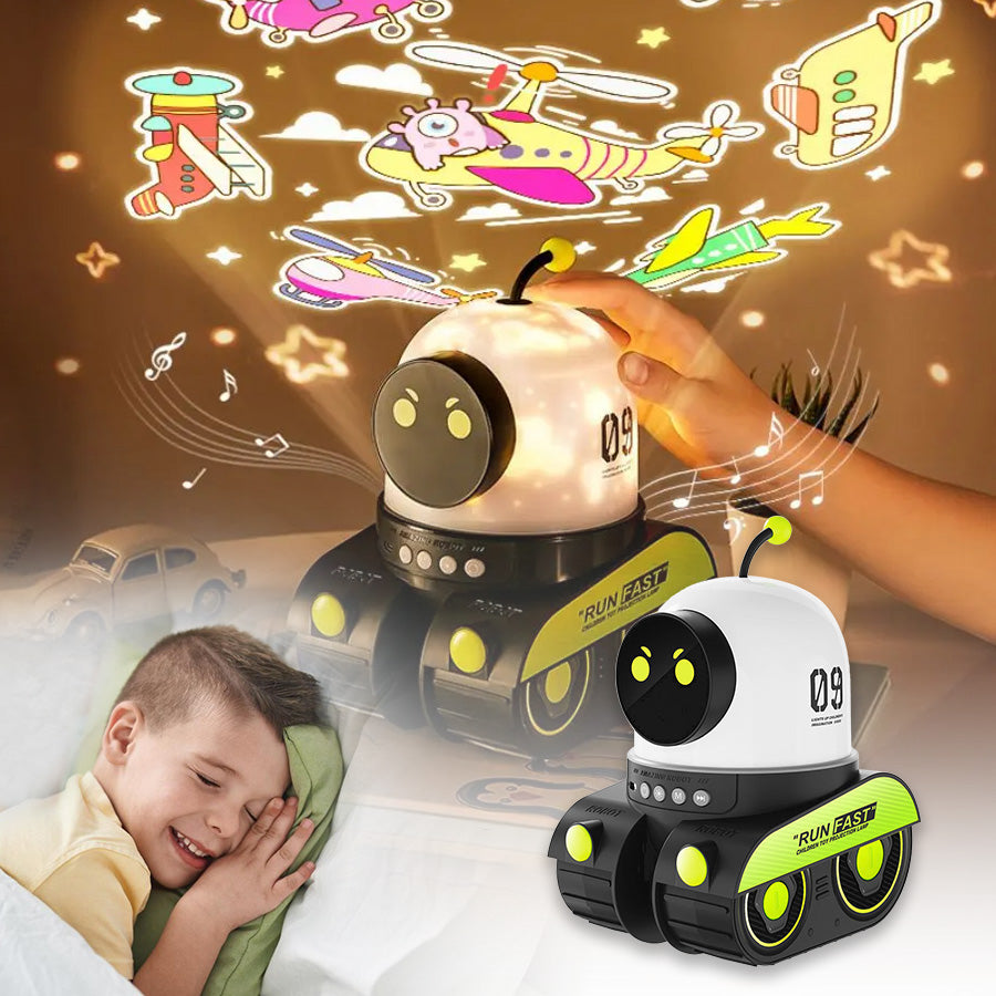 LED Starry Sky Projector Galaxy Robot Projection Lamp with Bluetooth Music