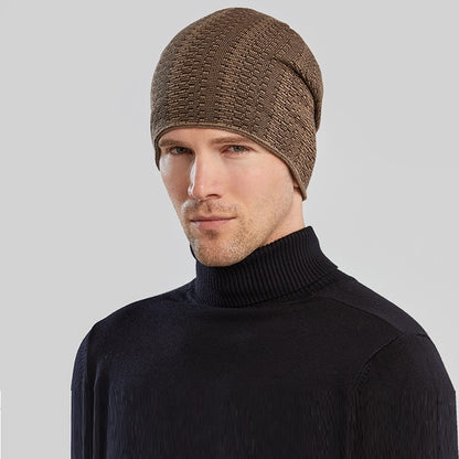 Men's New Winter Simple Wool Pullover Hat