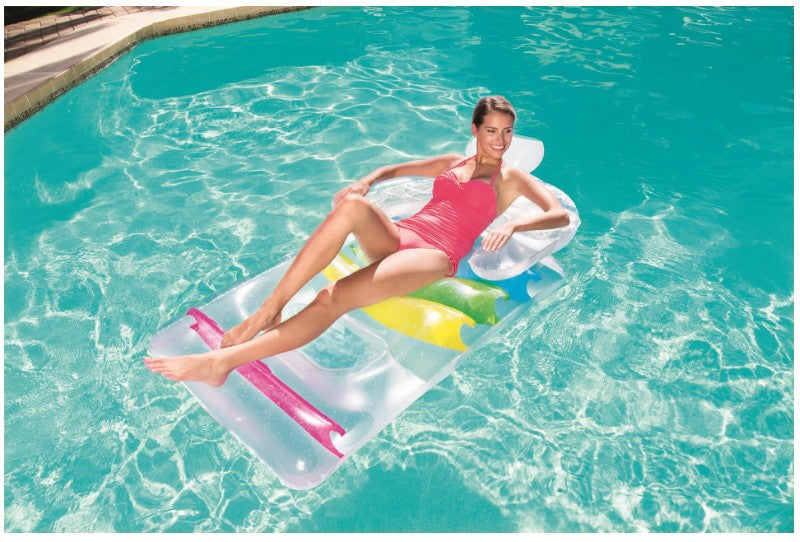 Armrest Backrest Floating Deck Chair Swimming Pool Inflatable Water Playing Equipment Inflatable Floating Row