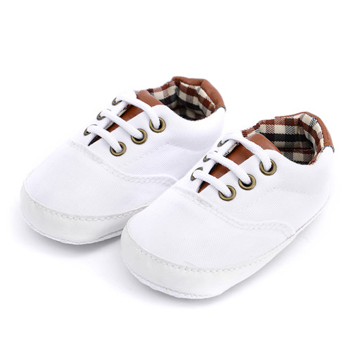 Solid Color Casual Lace Soft Bottom Baby Canvas Shoes