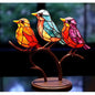 Stained Birds On Branch Desktop Ornaments For Bird Lover Home Decor Desk Decor For Bedroom Living Room And Office