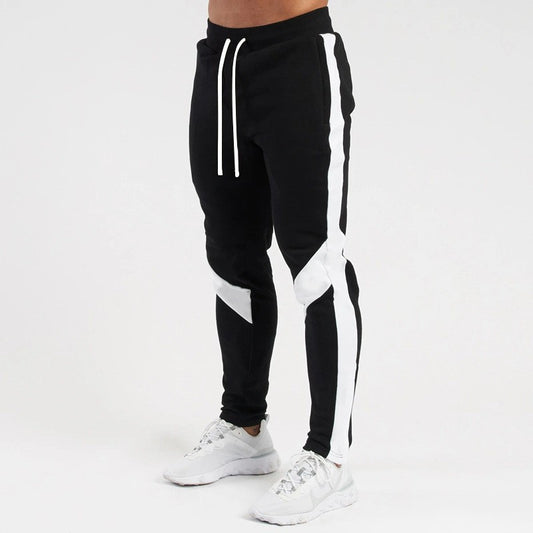 Assorted Colors Fleece Thermal Slim-fit Pants Men's Sports