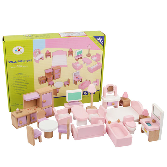 Petite Wooden Furniture Toy Model Set