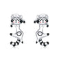 S925 Sterling Silver Raccoon Women Earrings, Raccoon