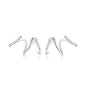 S925 Sterling Silver Simple Style Lines Women Earrings, Lines