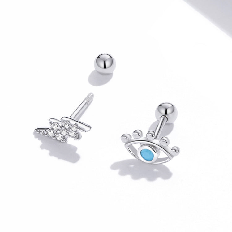 S925 Sterling Silver Eye Of Lightning Women Earrings, Eye Of Lightning