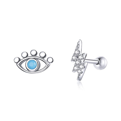 S925 Sterling Silver Eye Of Lightning Women Earrings, Eye Of Lightning