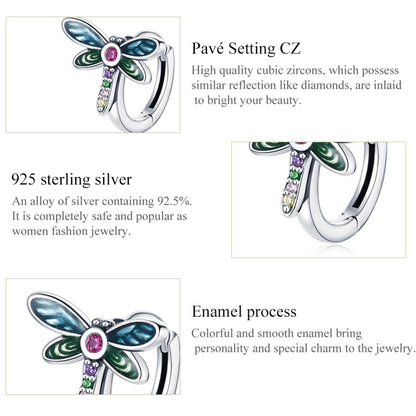 S925 Sterling Silver Vintage Dragonfly Ear Studs Women Earrings, Vintage Dragonfly