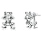 S925 Sterling Silver Fun Frog Ear Studs Women Earrings, Fun Frog