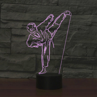 Black Base Creative 3D LED Decorative Night Light,16 Color Remote Control