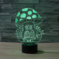 Black Base Creative 3D LED Decorative Night Light,16 Color Remote Control