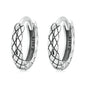 S925 Sterling Silver Snake Texture Ear Buckle Women Earrings, Snake Texture