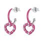 S925 Sterling Silver Simple Heart Women Earrings, Simple Heart