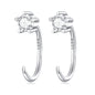 S925 Sterling Silver Sparkling Ear Hook Women Earrings, Sparkling Ear Hook