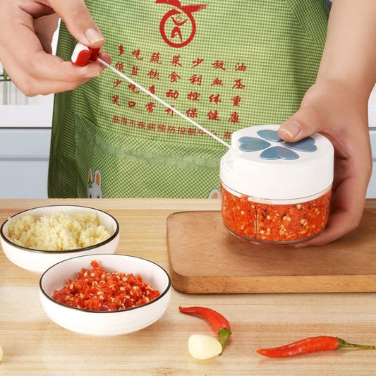 Household Multi-function Kitchen Garlic Device Manual Pull Pounding Garlic