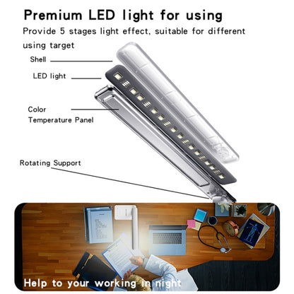 Yesido DS20 Multifunctional LED Desk Lamp Supports 10W Wireless Charging, EU Plug