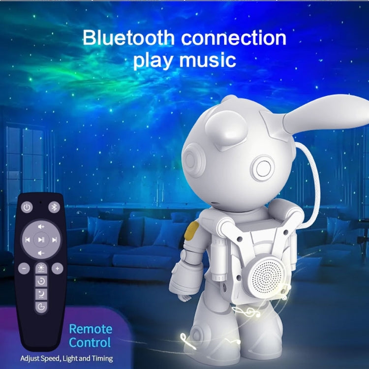 G001 Space Rabbit Starry Sky Projection Lamp Bluetooth Speaker 2 in 1 Laser Light