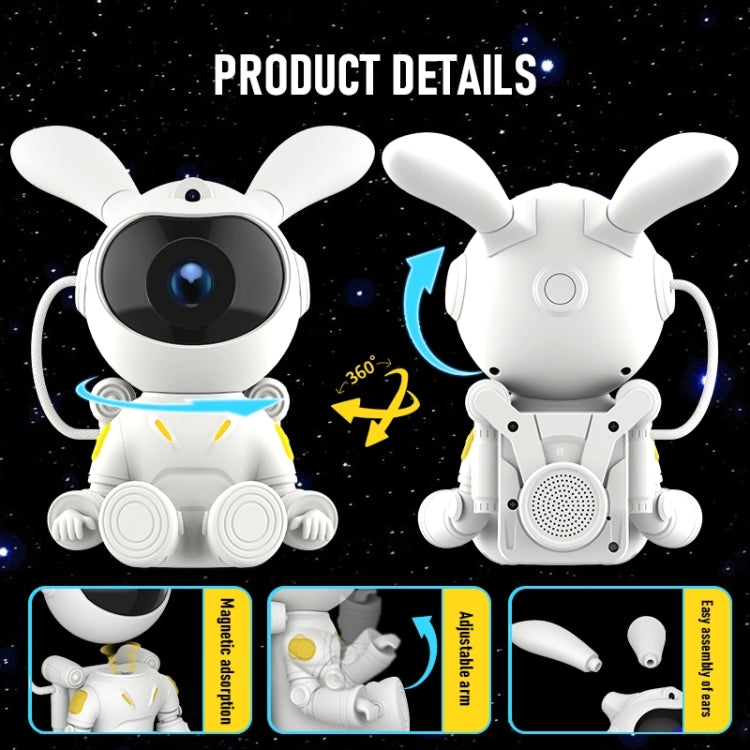 G002 Space Rabbit Starry Sky Projection Lamp Bedroom Laser Atmosphere Light