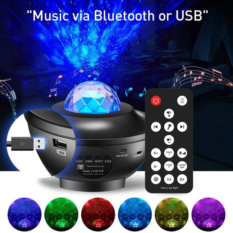 G004 Small Bowl Starry Projection Lamp Laser Light with Bluetooth Speaker