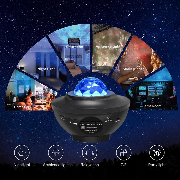 G004 Small Bowl Starry Projection Lamp Laser Light with Bluetooth Speaker