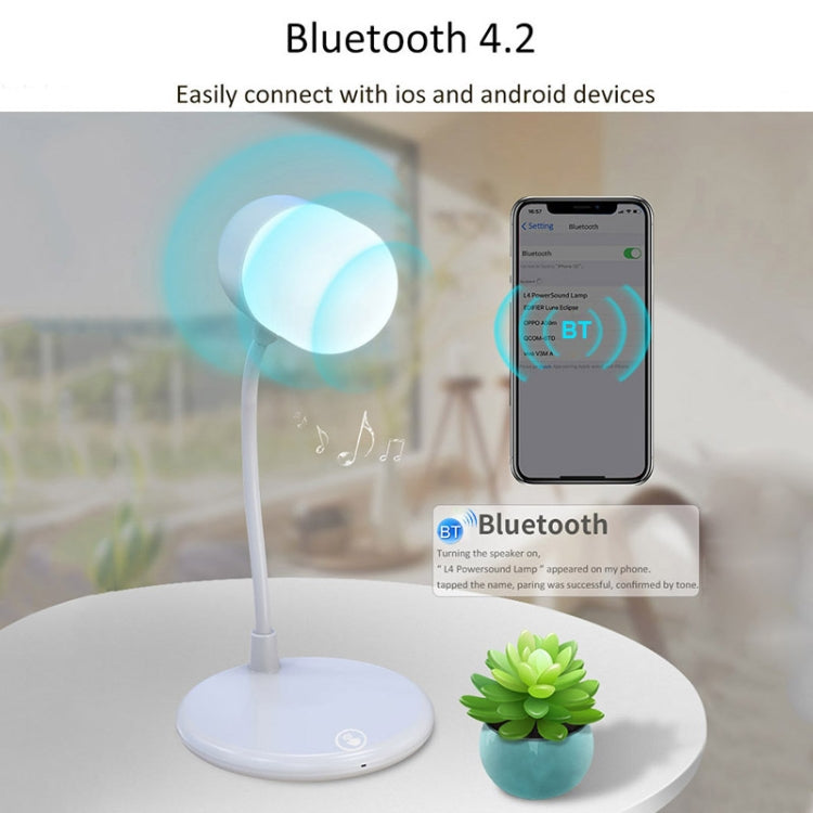 L4 Multifunctional Wireless Charging LED Desk Lamp Bluetooth 5.0 Speaker