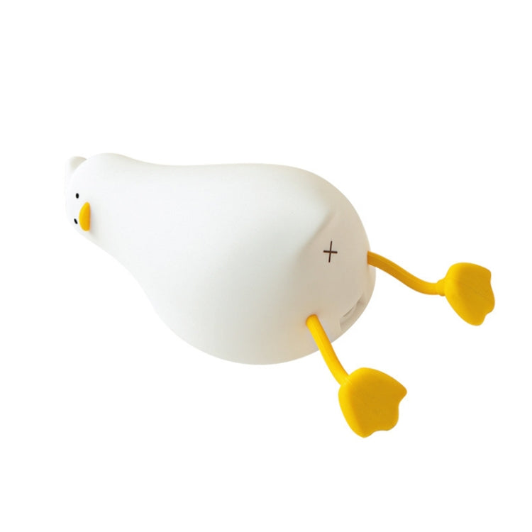 1W USB Charging LED Lie Flat Duck Silicone Touch Sensing Night Light