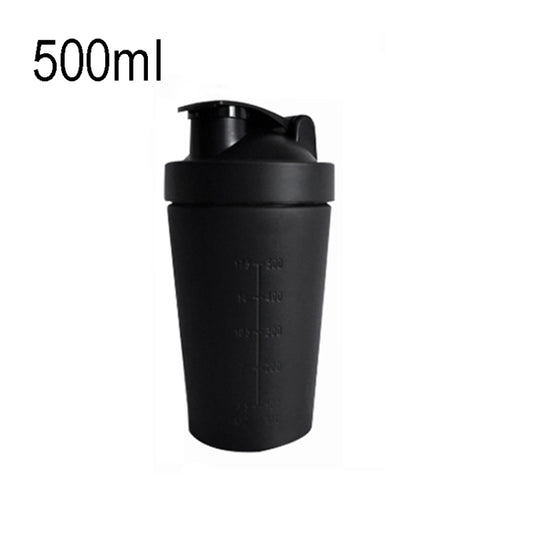 500mL(17.5oz) Healthy Sports Cup Stainless Steel Protein Powder Classic Shaker Bottle Replacement Milkshake Cup