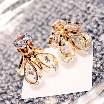 Fashion Style Glow Crystal Firefly Earrings Fashion Temperament Long Ear Earrings